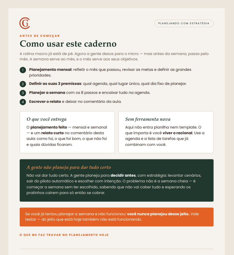 Capa do caderno de aplicação Assuma o Comando